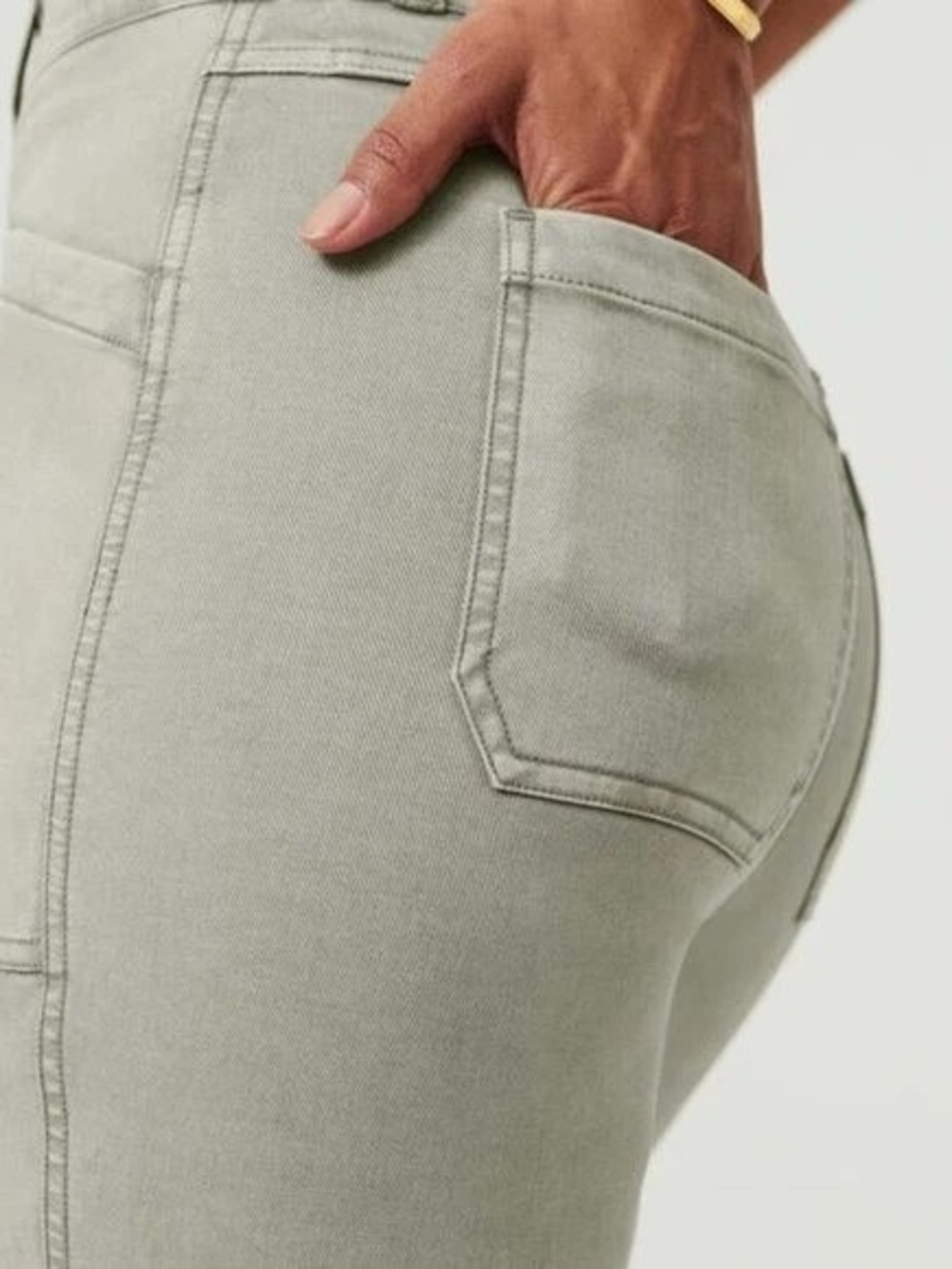 NWOT SPANX stretch twill straight leg pants in Sage - Picture 4 of 10